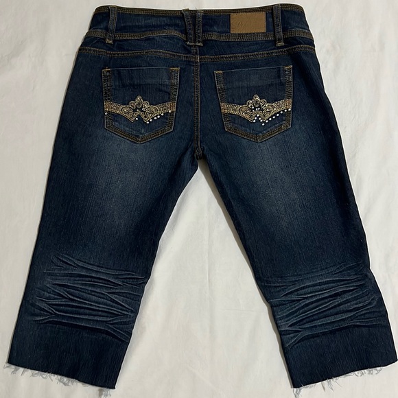 Premiere Denim Dark Wash Capri Denim Jeans - Picture 1 of 3
